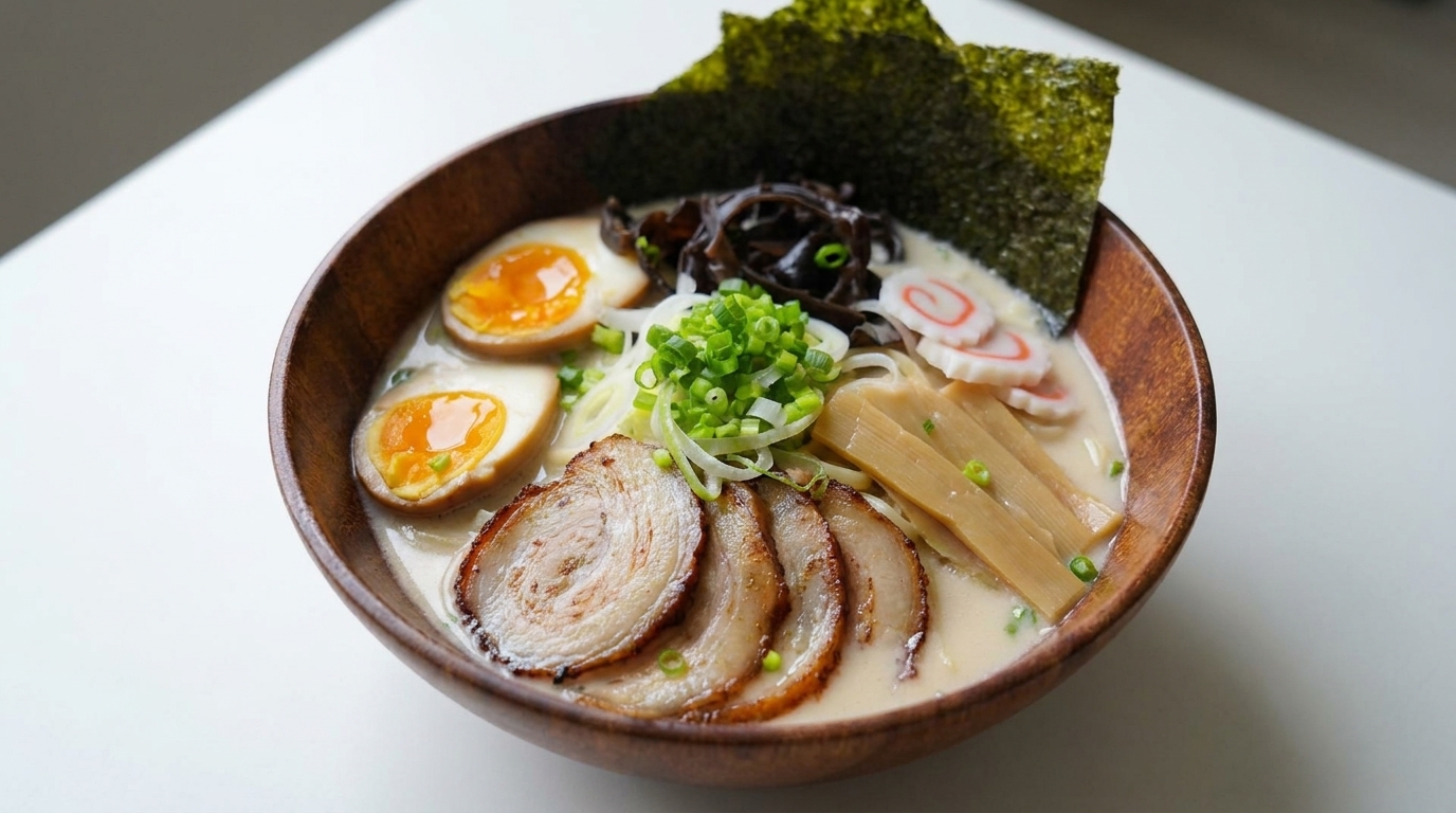 Ramen Tonkotsu Japonés Rico y Cremoso