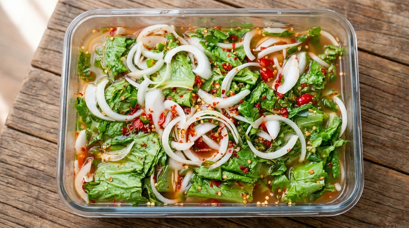Kimchi de agua de lechuga (Sangchu Mul Kimchi): Refrescante y tradicional