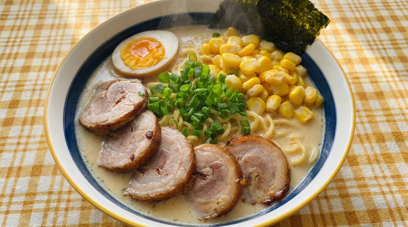 Ramen Tonkotsu Japonés con Chashu Casero
