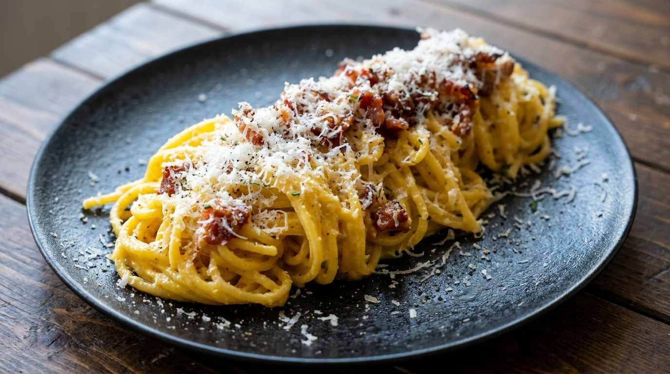 Espaguetis a la Carbonara Auténticos