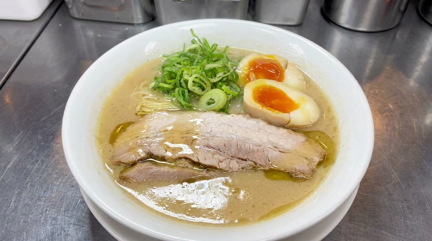 Ramen Tonkotsu Japonés Auténtico (Caldo de Huesos de Cerdo)