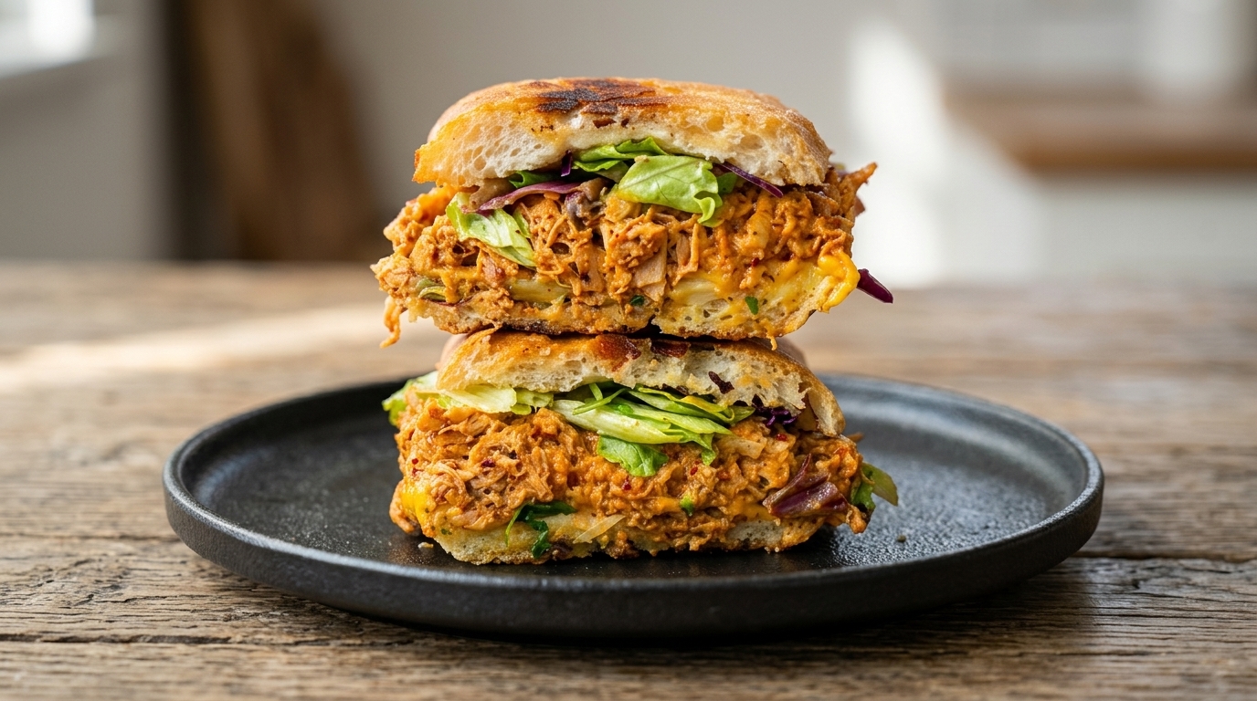 Sándwich Mexicano de Pollo Desmechado Picante