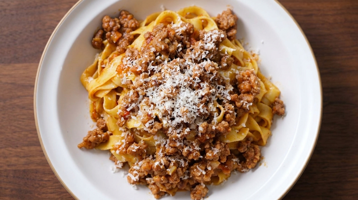 Tagliatelle al Ragù auténtico