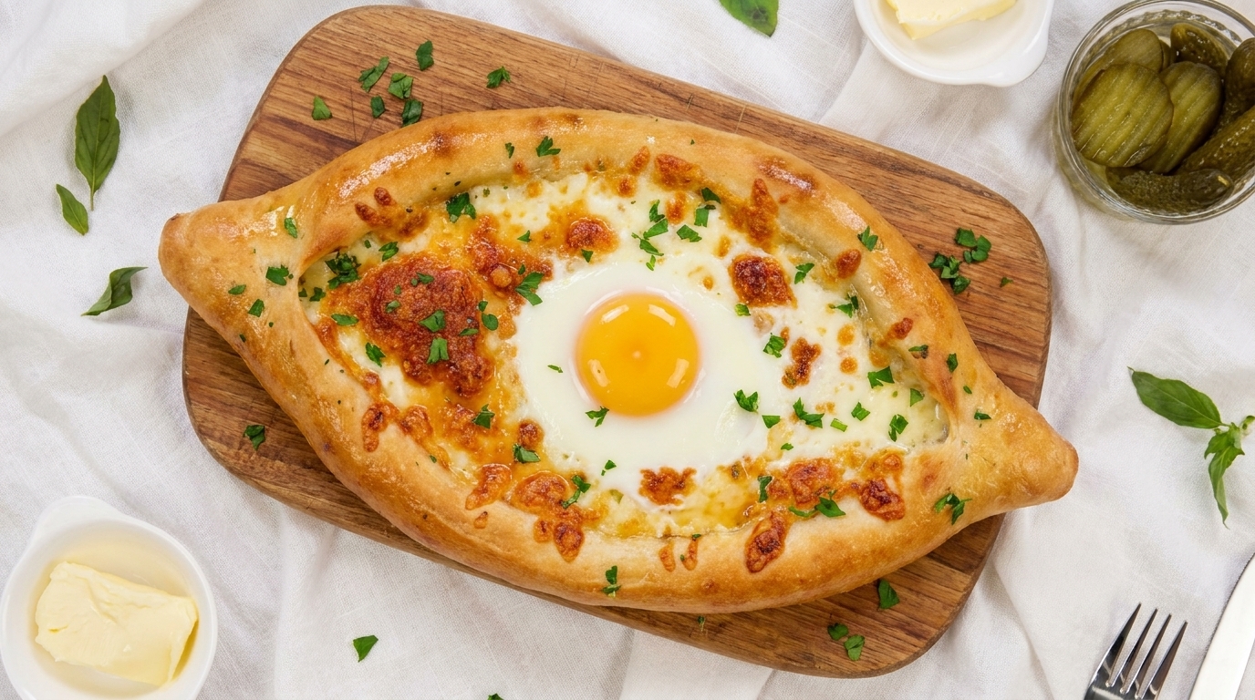 Khachapuri Tradicional (Pan Georgiano con Queso)