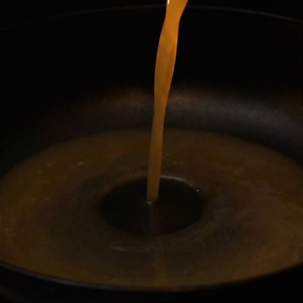 Una cucharada de pasta de miso y ajo picado en un tazón de cerámica vacío.