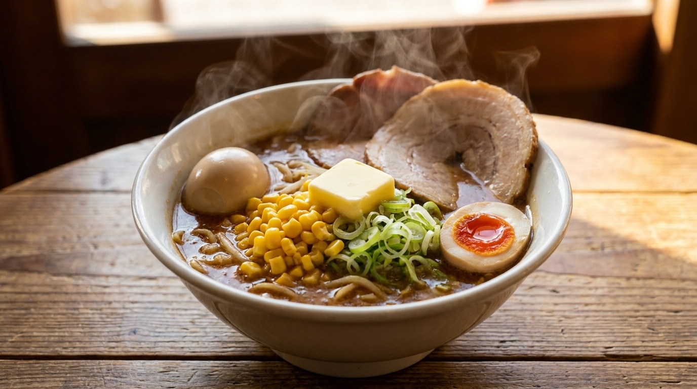 Reconfortante Ramen de Miso y Mantequilla