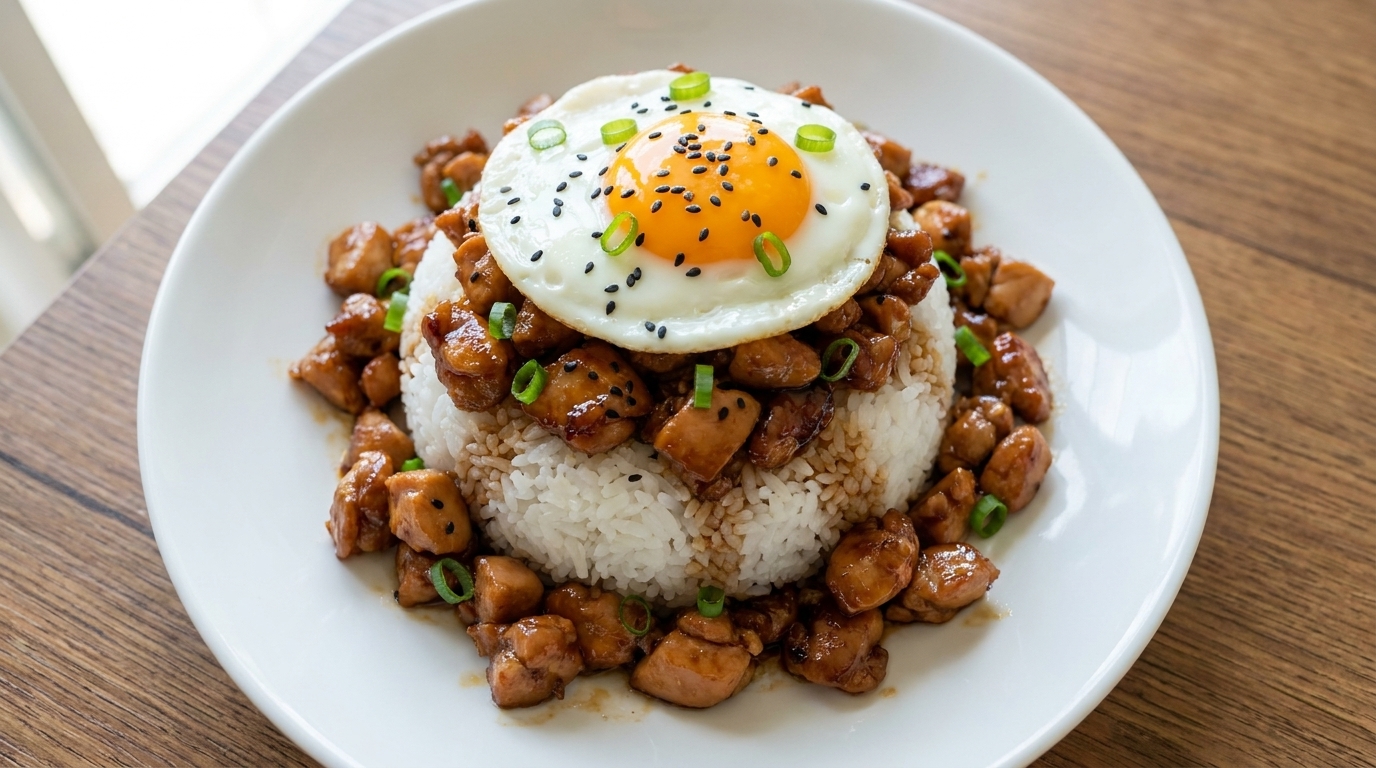 Donburi de Pollo Picado Japonés
