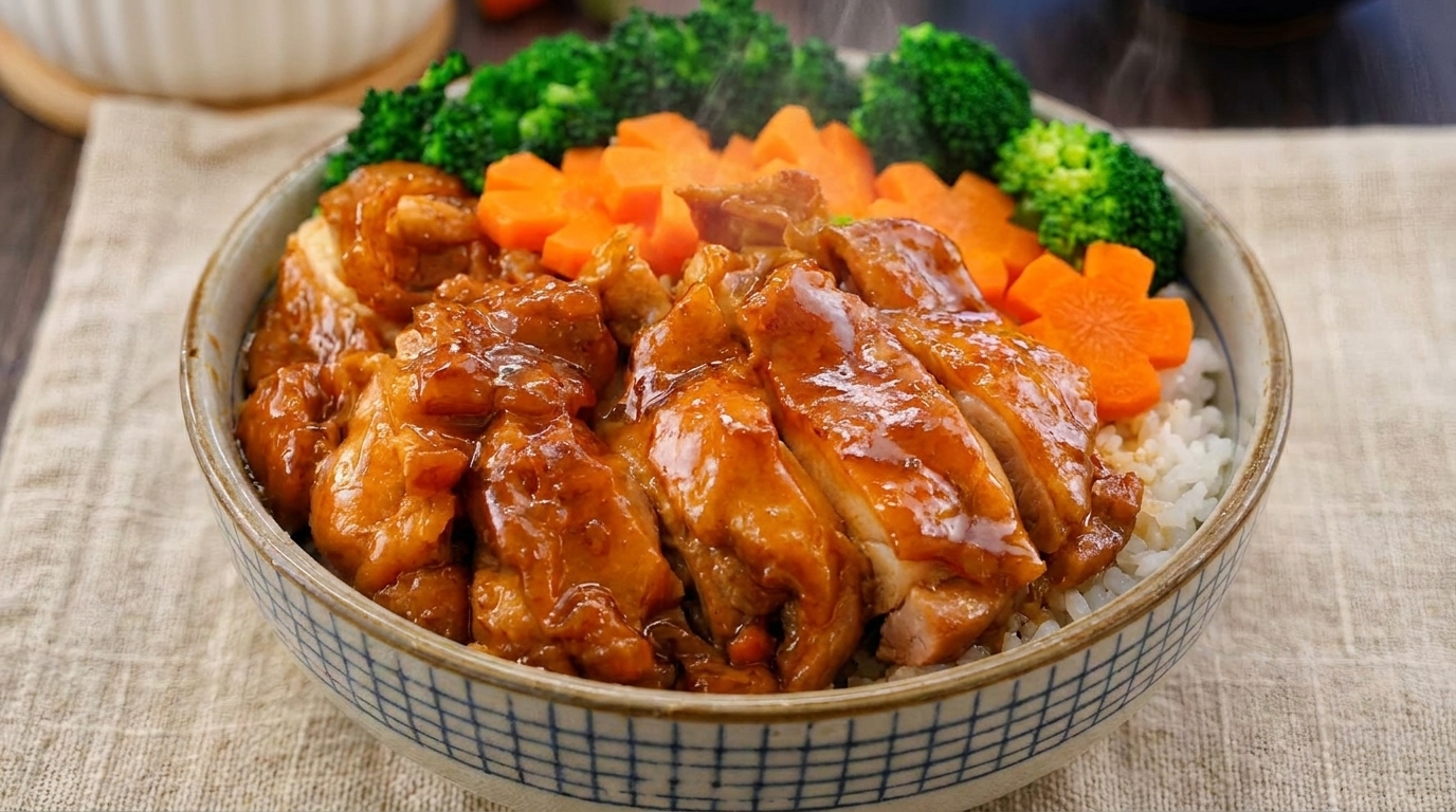 Bol de Arroz con Pollo al Estilo Yoshinoya