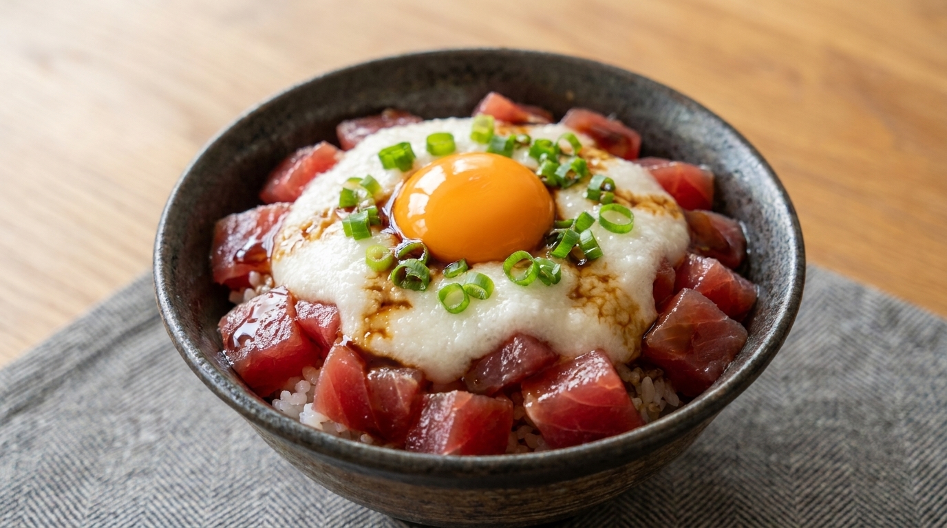 Tazón de Arroz con Atún y Ñame (Maguro Yamakake Don)