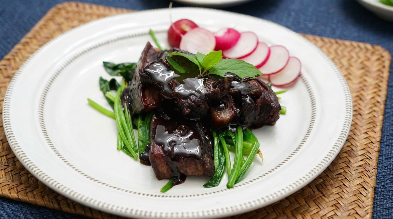 Panceta de Cerdo Estofada al Vino Tinto