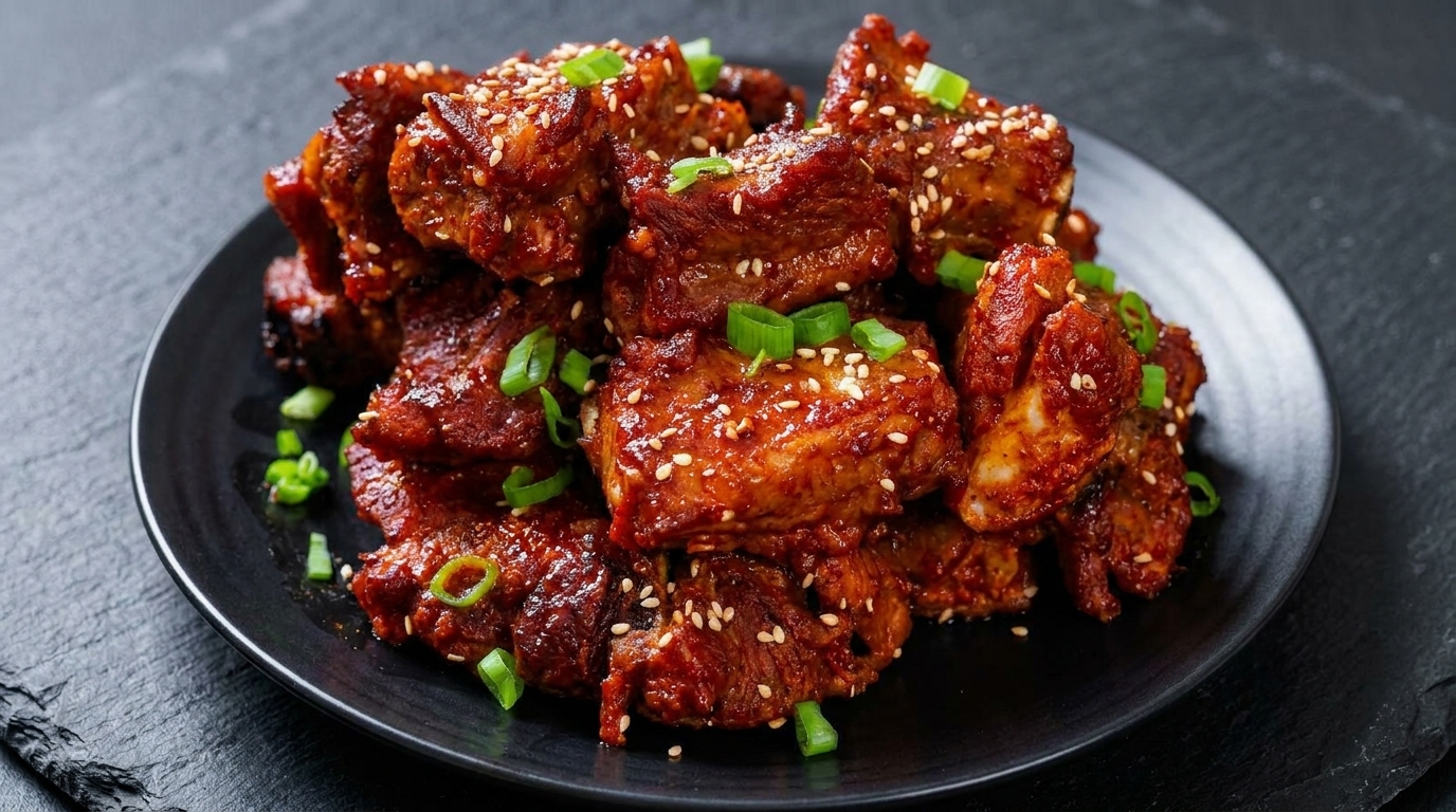 Costillas de Cerdo al Estilo Coreano Picante