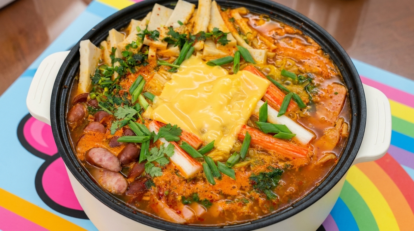 Auténtico Estofado del Ejército Coreano (Budae Jjigae)