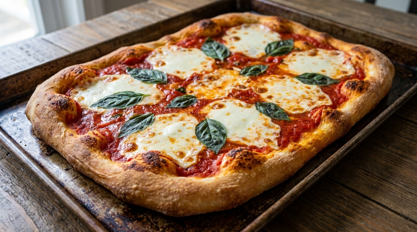 Pizza Margarita Casera Fácil (Estilo Italiano)