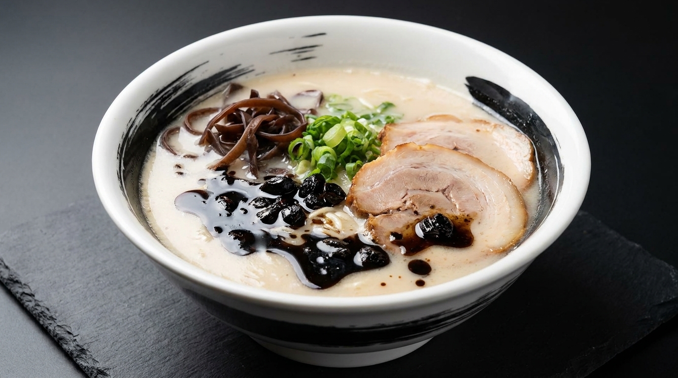 Auténtico Aceite de Ajo Negro para Ramen Tonkotsu (Mayu)
