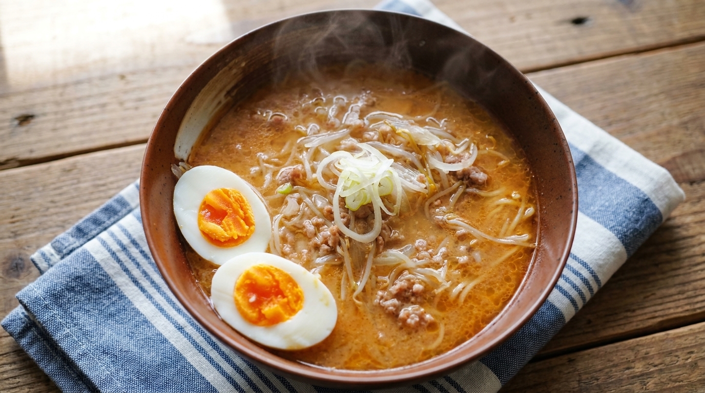 Auténtico Ramen de Miso estilo Sapporo de Hokkaido