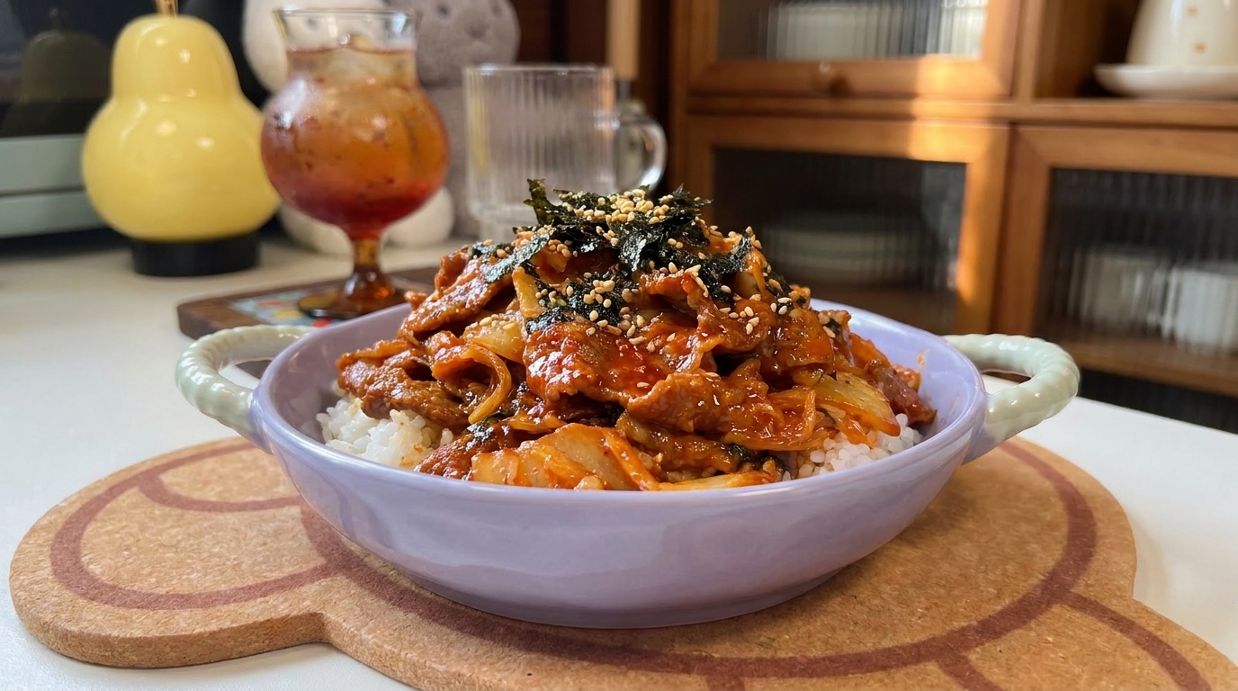 Kimchi Deopbap: Bol de Ternera Picante y Kimchi