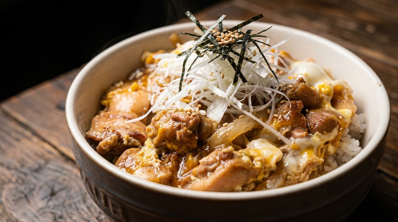 Oyakodon tradicional: Receta de tazón japonés de pollo y huevo