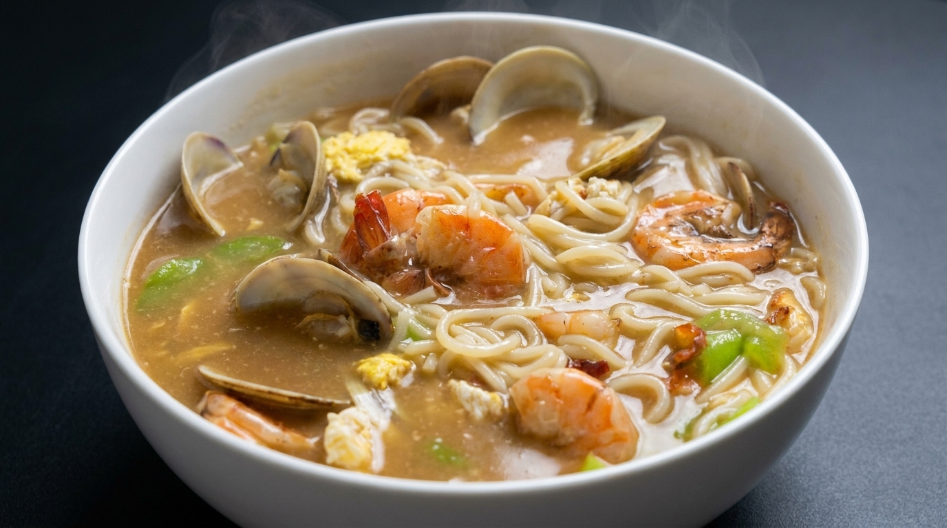 Ramen de Mariscos con Lufa y Almejas