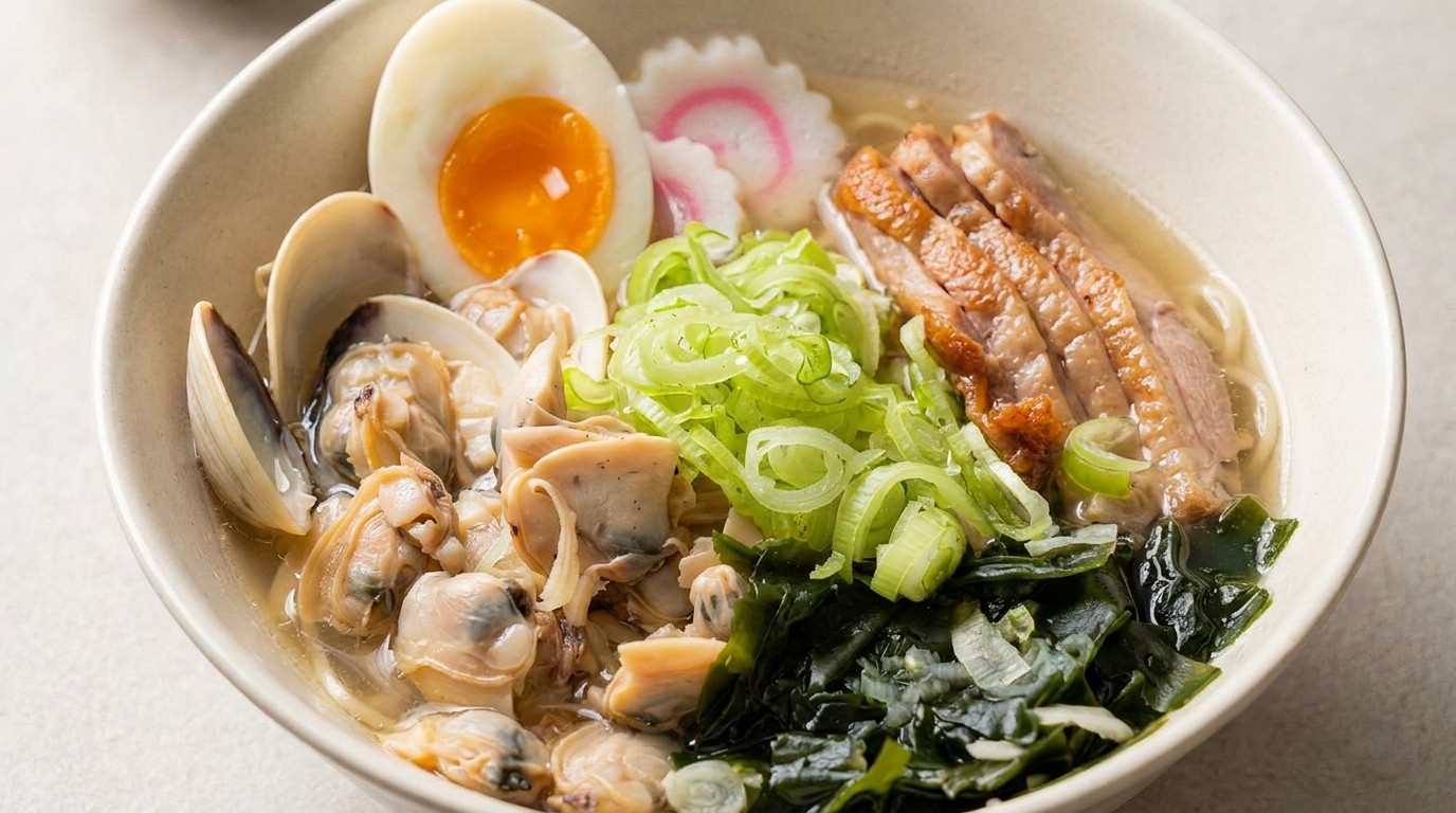 Ramen Shio con Almejas y Pato Braseado: Una Receta Casera y Elegante