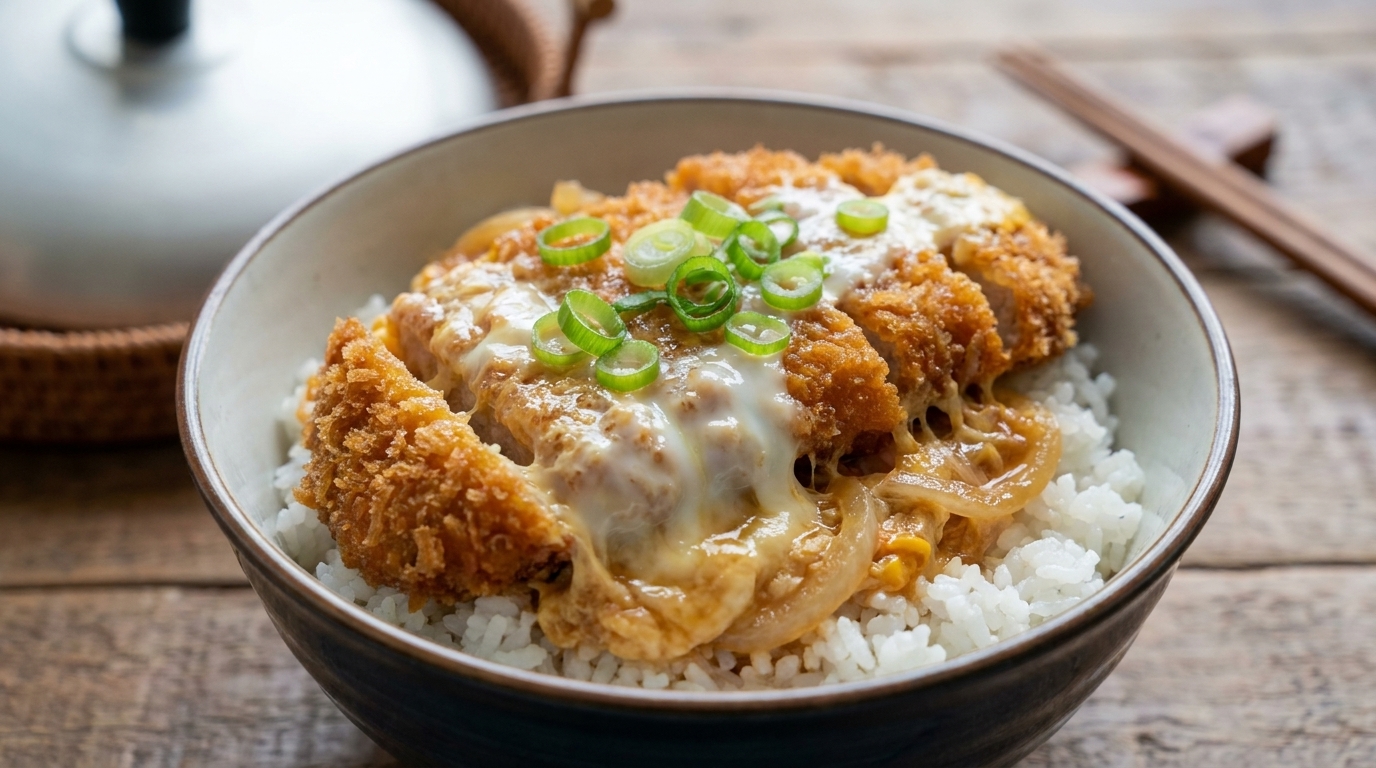 Katsudon Auténtico: Bol de Arroz con Chuleta de Cerdo y Huevo Sedoso