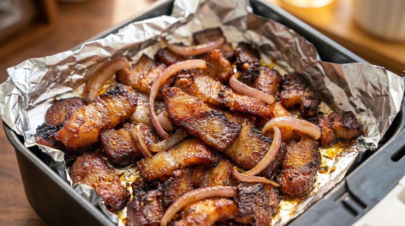 Panceta de Cerdo Crujiente en Freidora de Aire al Estilo Coreano (Samgyeopsal-gui)