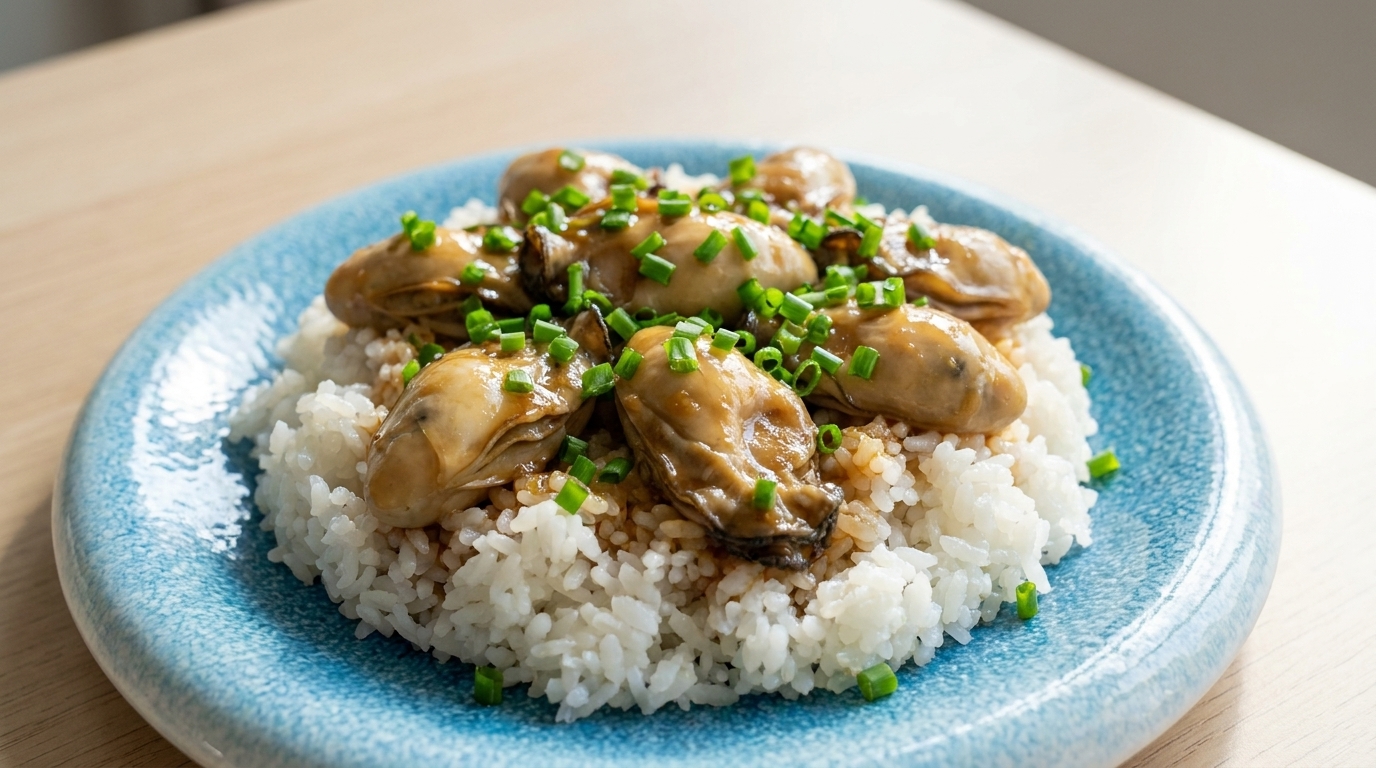 Bol de Arroz con Ostras al Estilo Chino