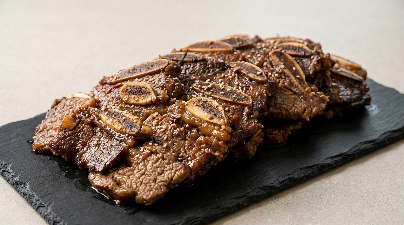 Auténticas costillas de res a la parrilla coreanas (Galbi)