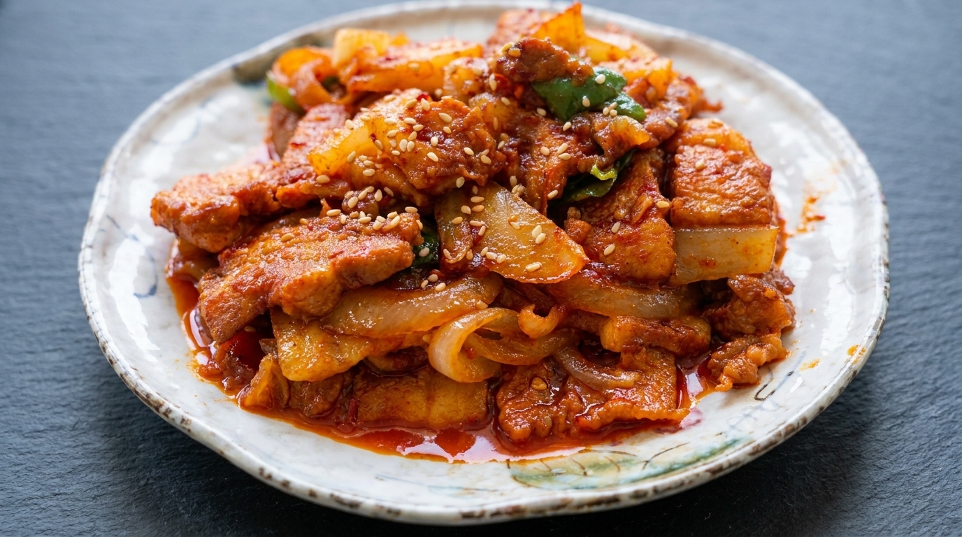 Jeyuk-bokkeum: Auténtico Cerdo Picante Coreano Salteado
