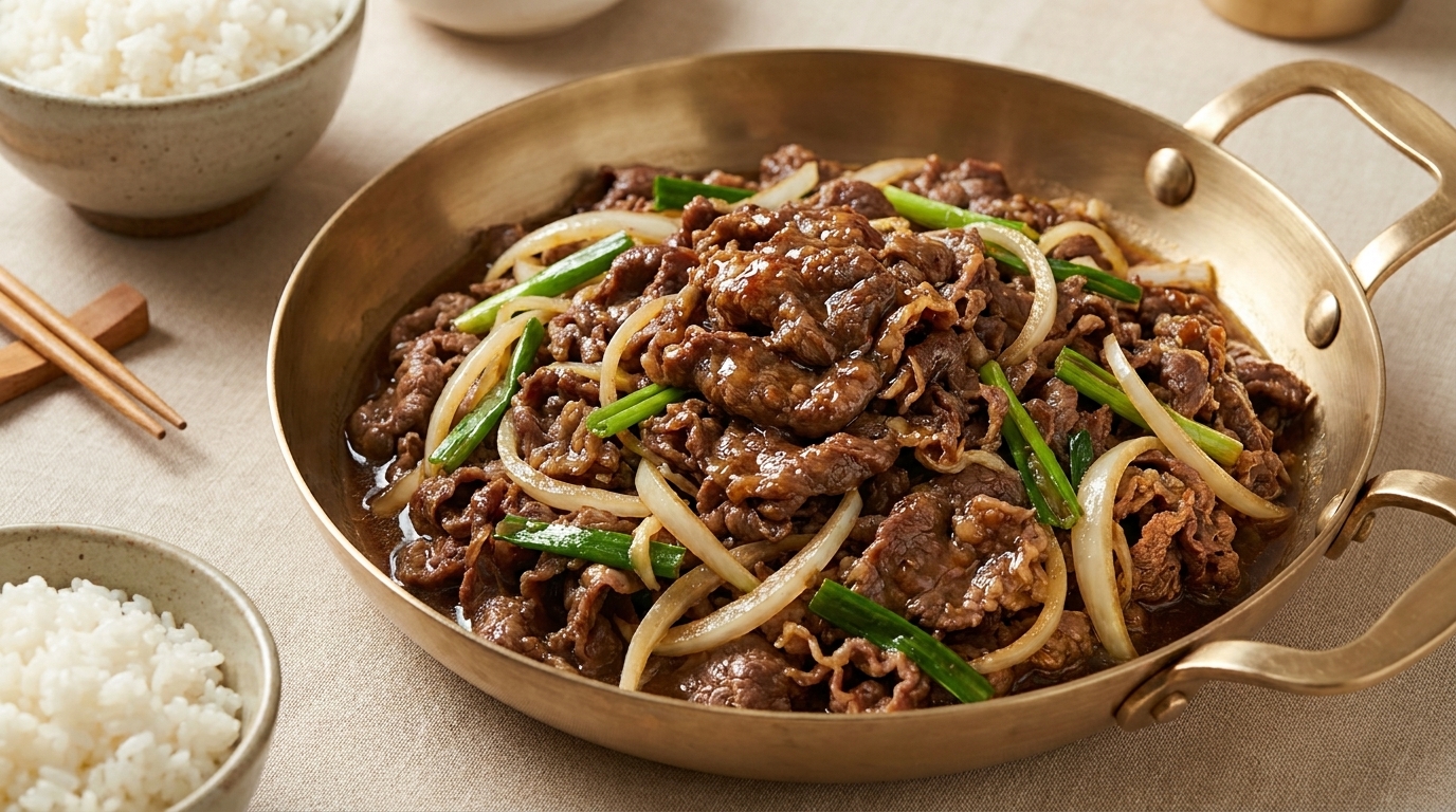 Bulgogi Coreano Auténtico (Ternera Salteada)
