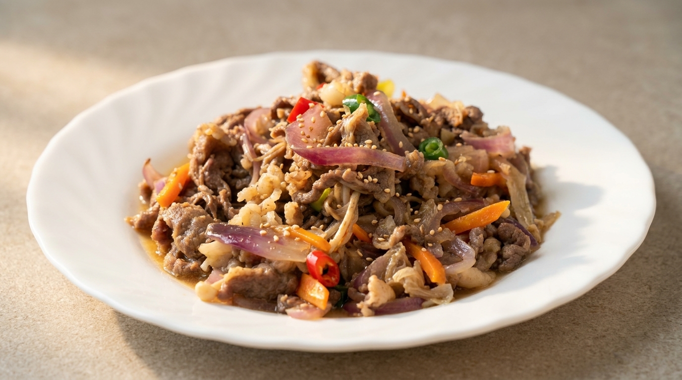 Bulgogi de Ternera Coreano Auténtico (Carne Marinada a la Parrilla)