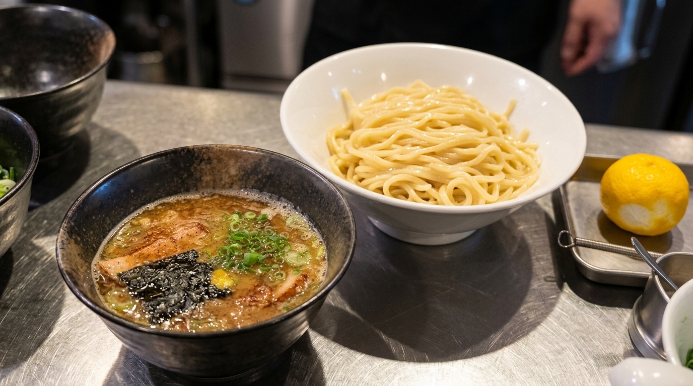 Tsukemen Casero: Ramen Japonés de Inmersión con Intenso Sabor a Marisco