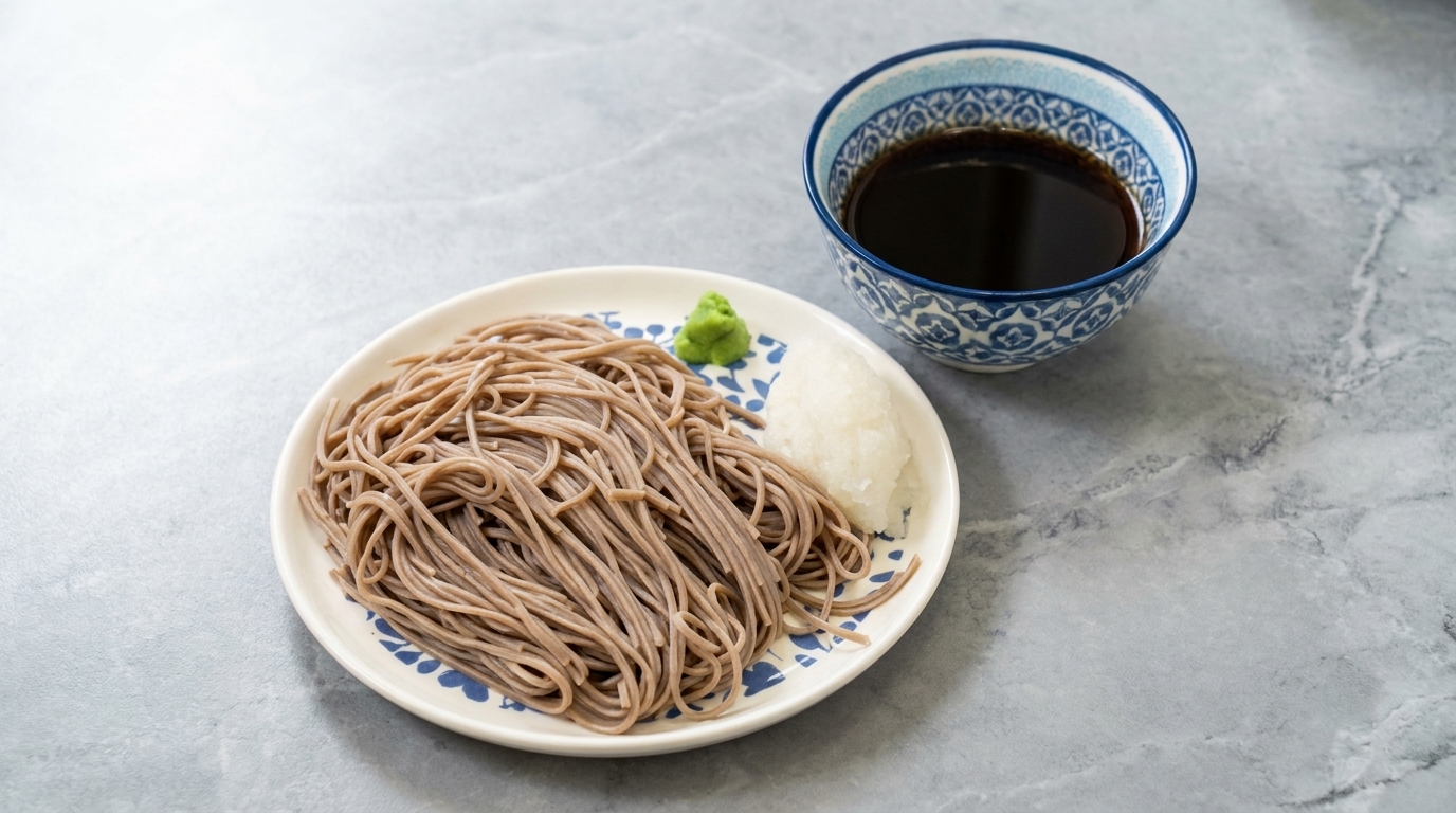 Zaru Soba auténtico: Fideos de trigo sarraceno fríos