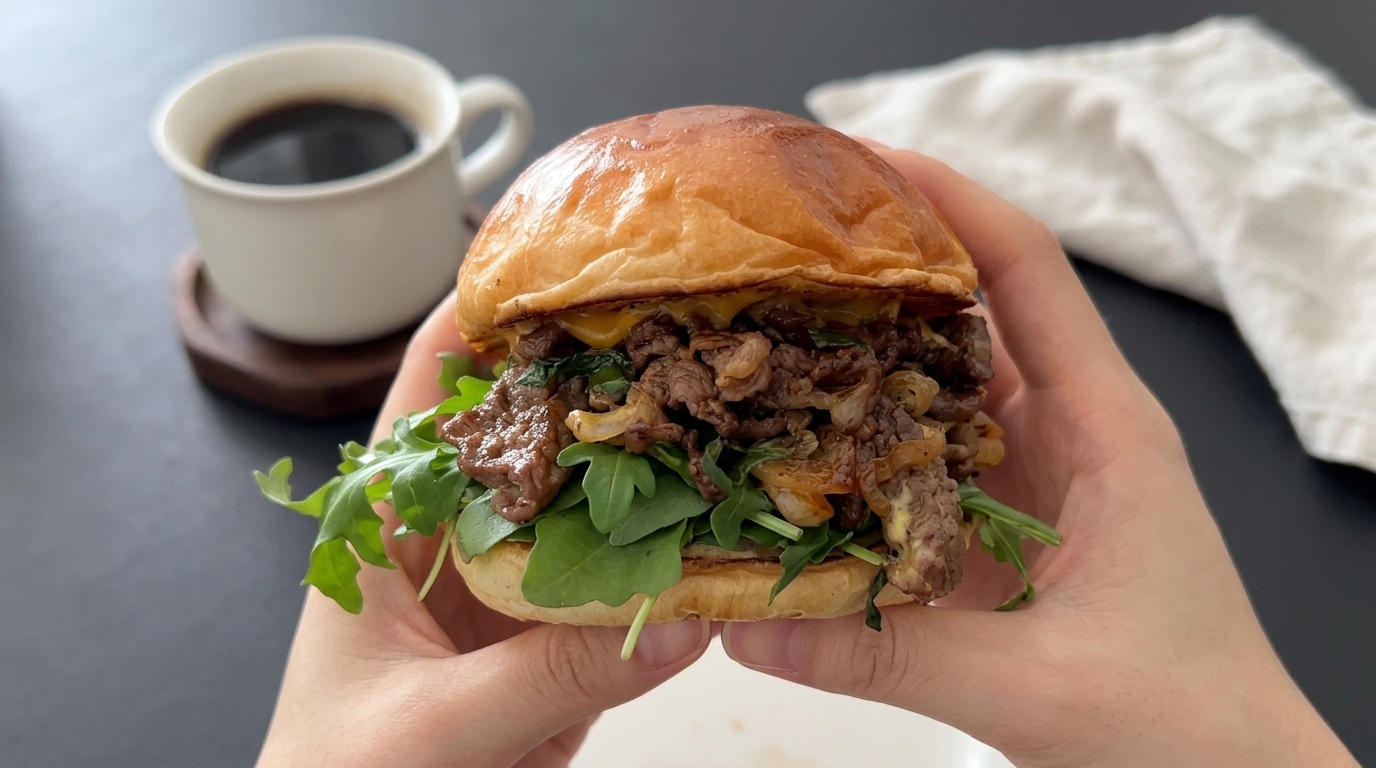 Hamburguesa Gourmet de Ternera con Queso y Cebolla Caramelizada