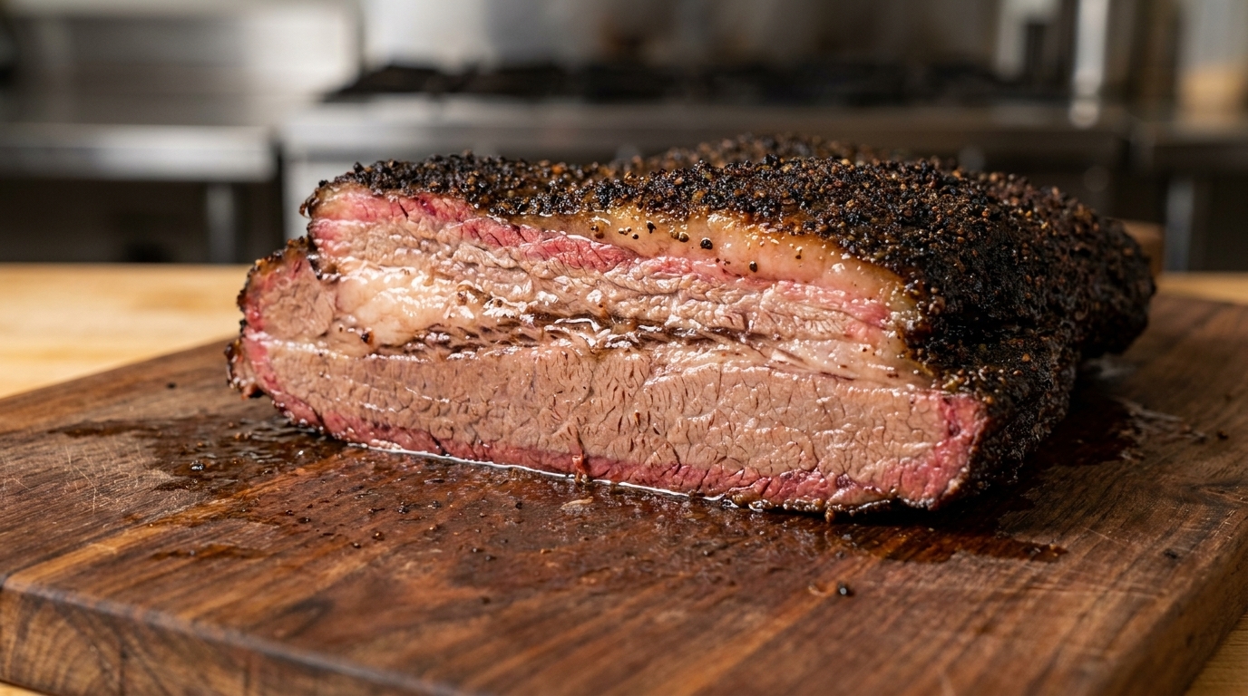 Brisket de res ahumado al estilo Texas