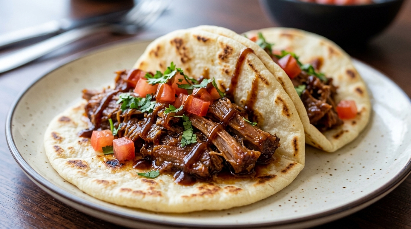 Tacos de Cerdo Desmechado a la Cola