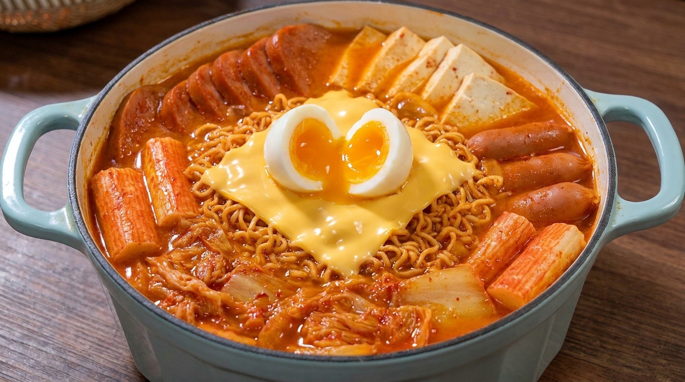 Estofado Clásico del Ejército Coreano (Budae Jjigae)