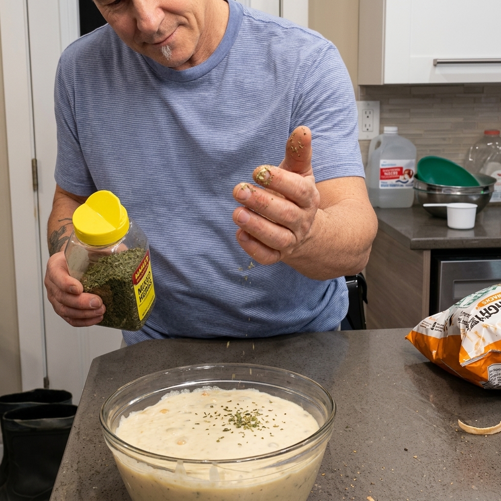 Leche siendo batida en un roux en una cacerola para crear una salsa blanca suave y espesa.