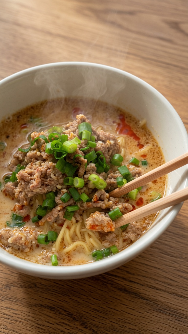 Tantanmen Casero y Cremoso en 5 Minutos