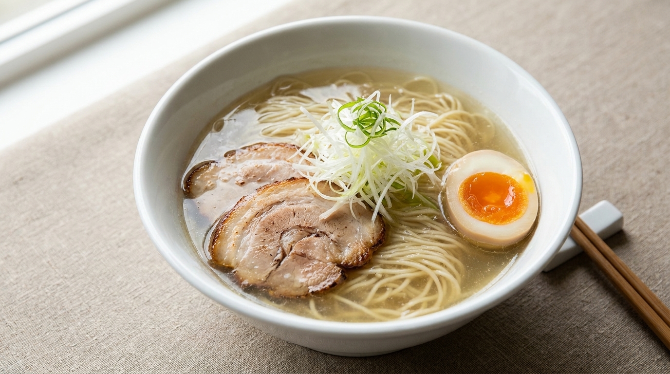 Auténtico Ramen de Sal Japonés (Shio Ramen)