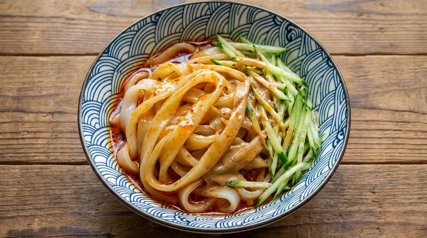 Fideos Fríos con Mostaza (Estilo Liangpi)