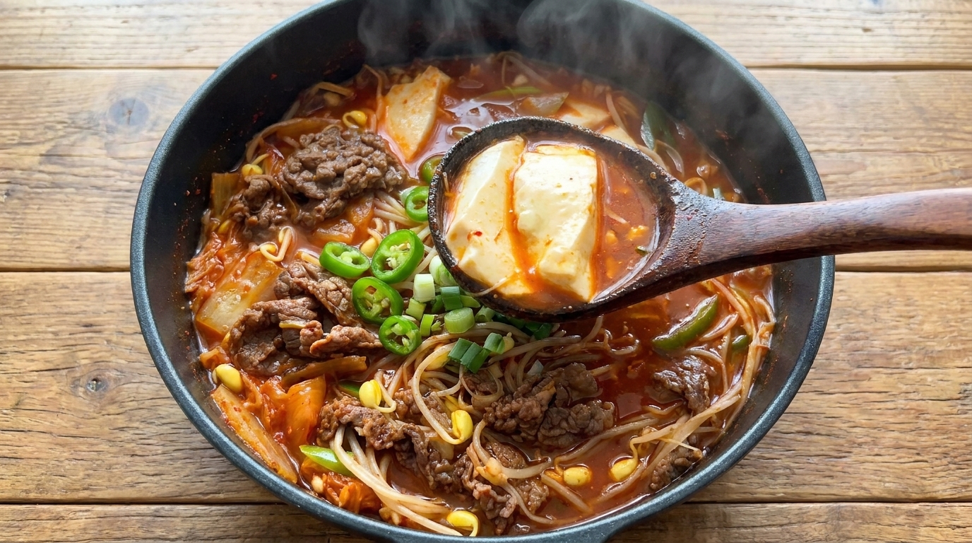 Sopa de Kimchi con Ternera y Tofu