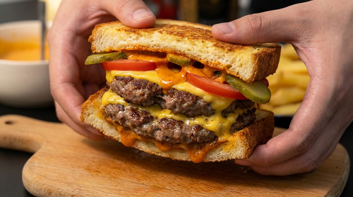 Sándwich de Hamburguesa Doble Gourmet