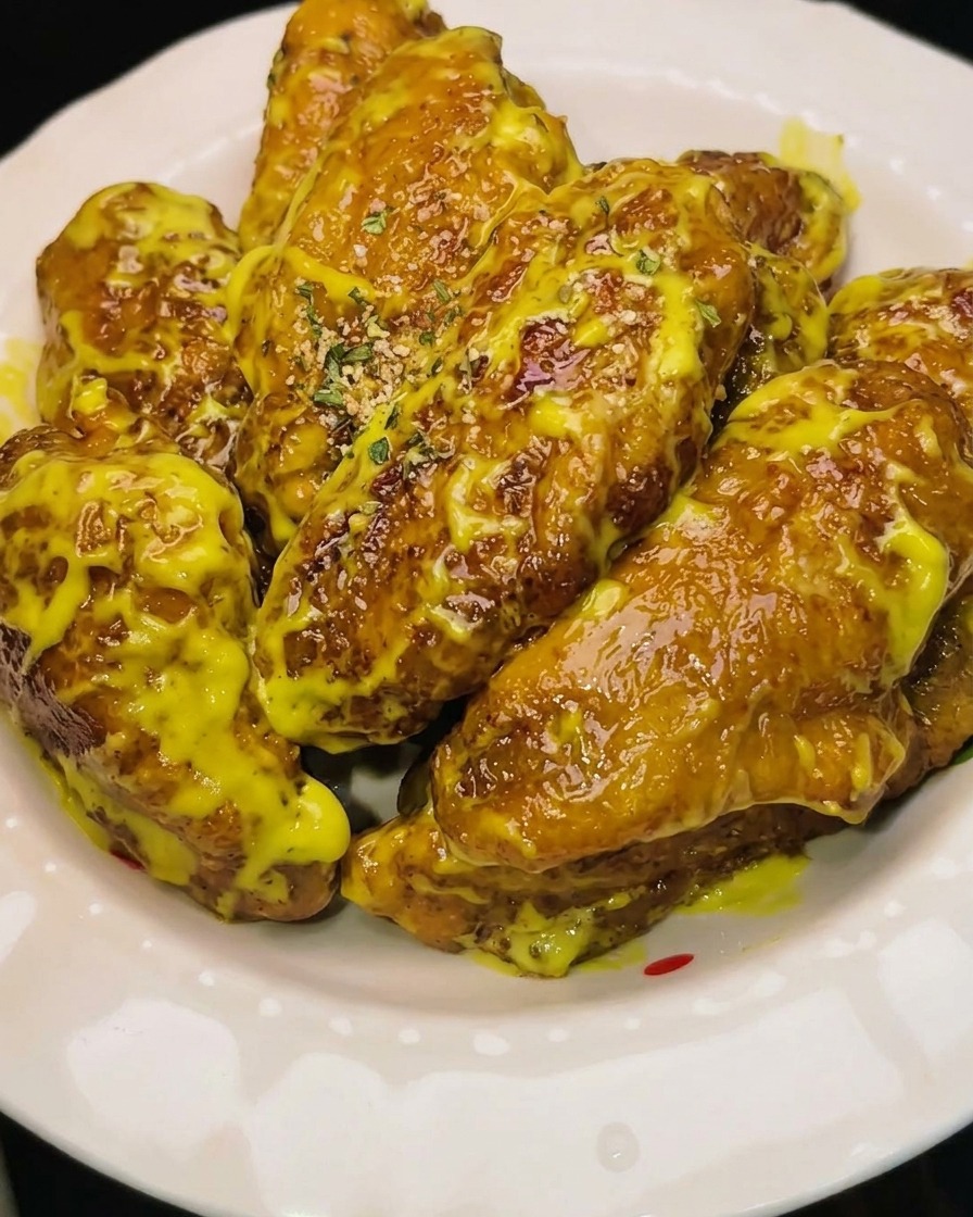 Alitas de pollo volviendo al aceite caliente para una segunda fritura rápida y mejorar la textura crujiente.