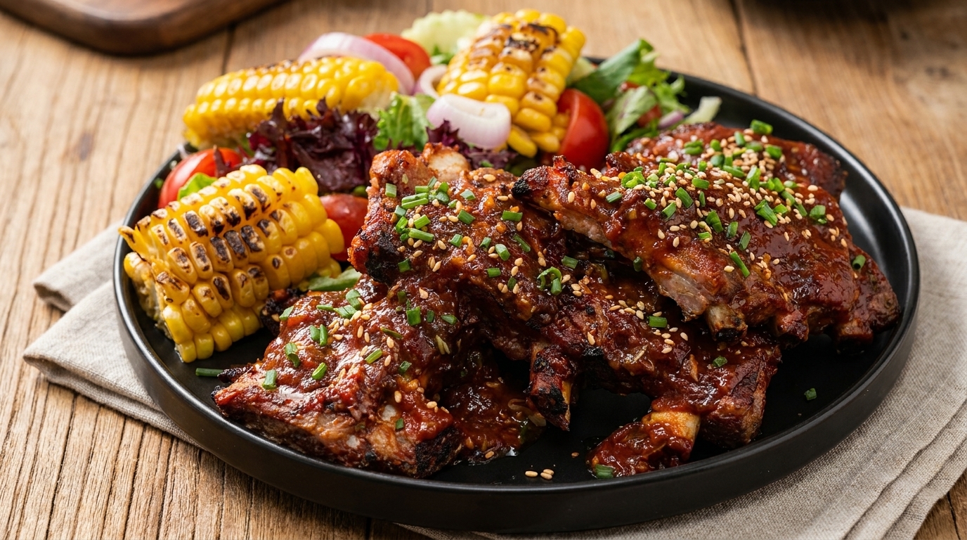 Costillas de Cerdo al Horno Estilo Americano