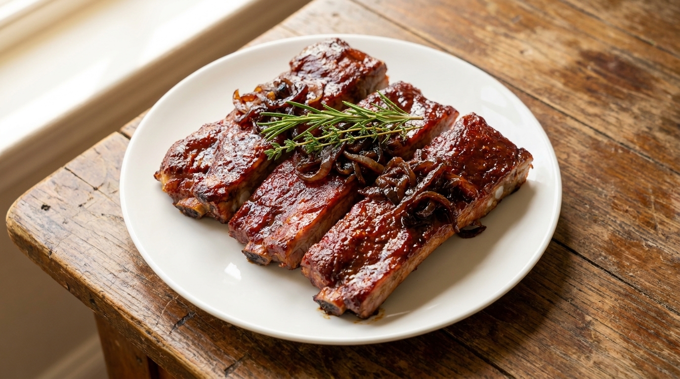 Costillas de Cerdo BBQ al Estilo Americano