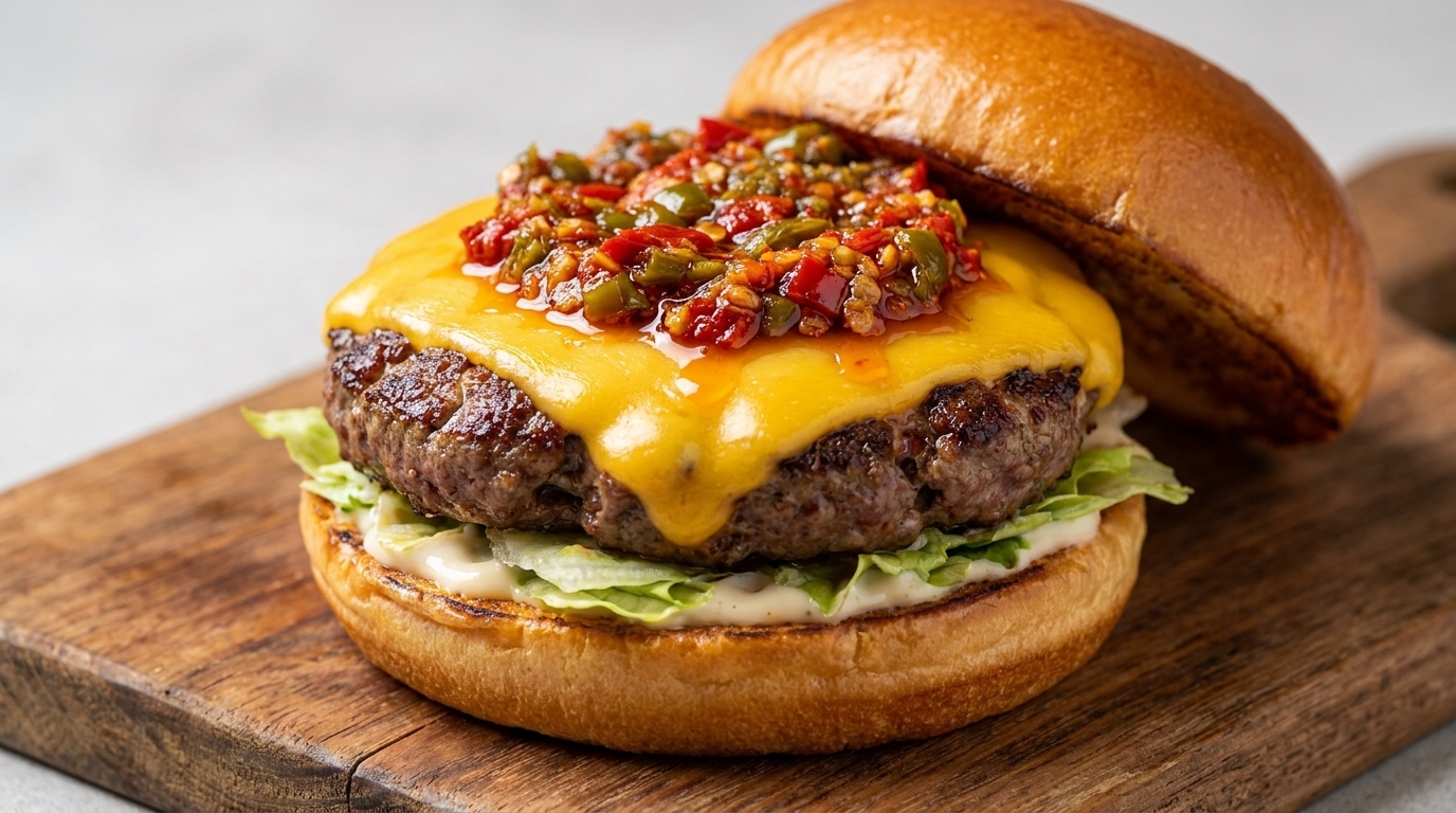 Salsa de Hamburguesa Ahumada con Chile