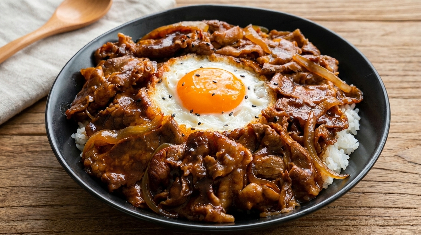 Gyudon Clásico al Estilo Casero