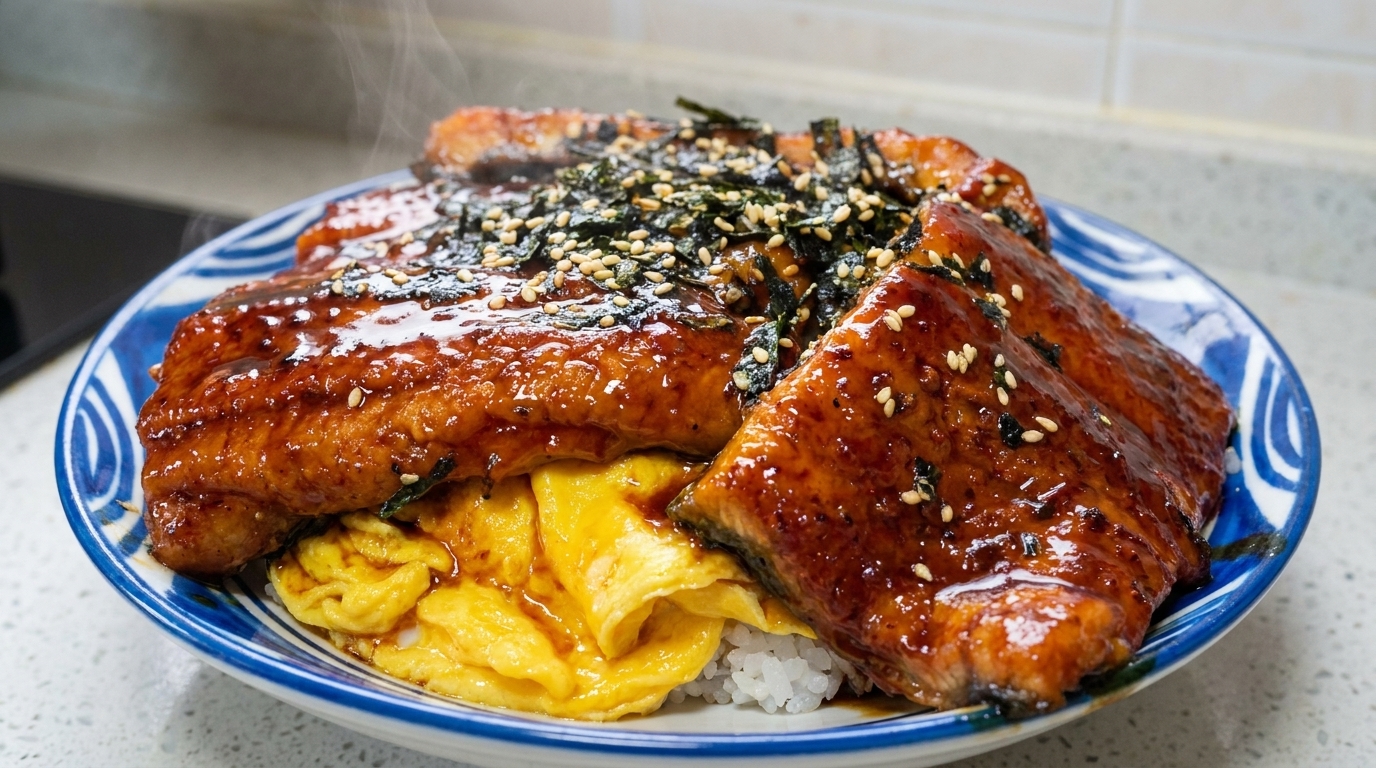 Don de anguila a la parrilla (Unagi Don) fácil