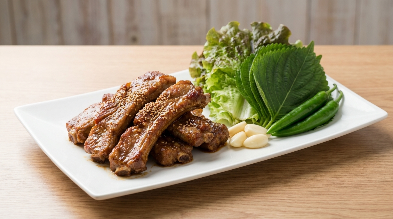 Costillas de Cerdo Coreanas Marinadas (Dwaeji-galbi)