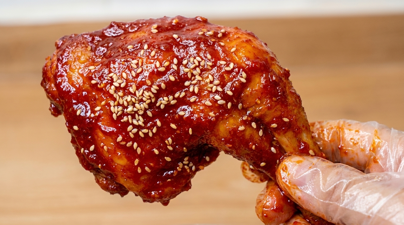 Pollo al Horno Estilo Coreano Bajo en Calorías